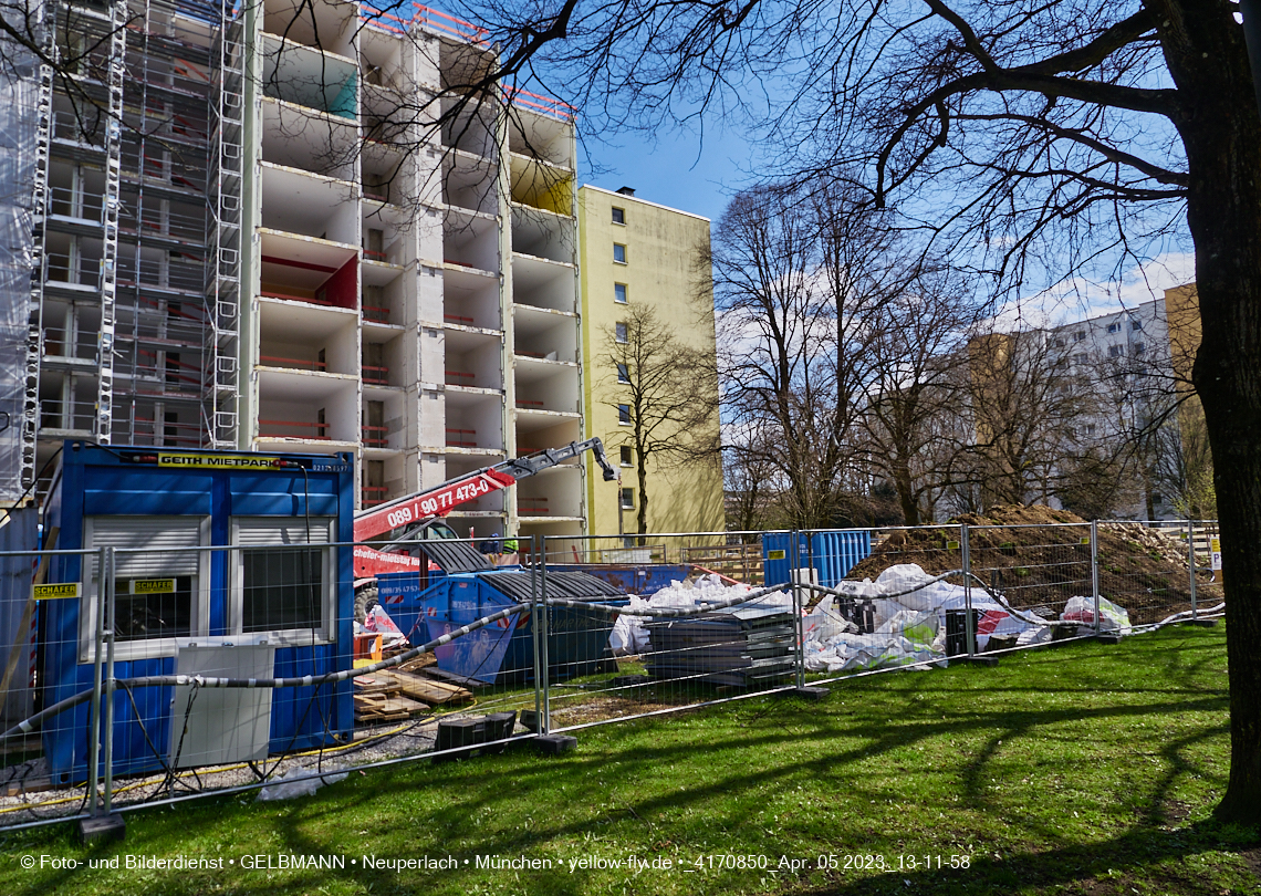 05.04.2023 - Baustelle Kurt-Eisner-Straße in Neuperlach